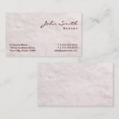 ホワイト実在ファーエステートブローカー名刺 名刺 (正面/裏面)