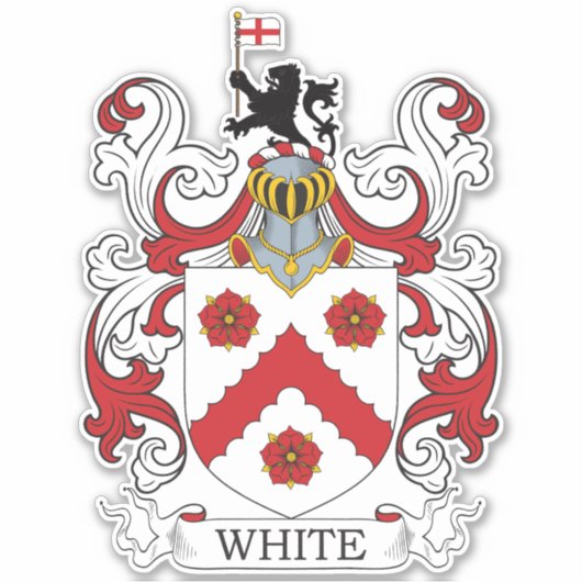 ホワイト家紋 シール (正面)