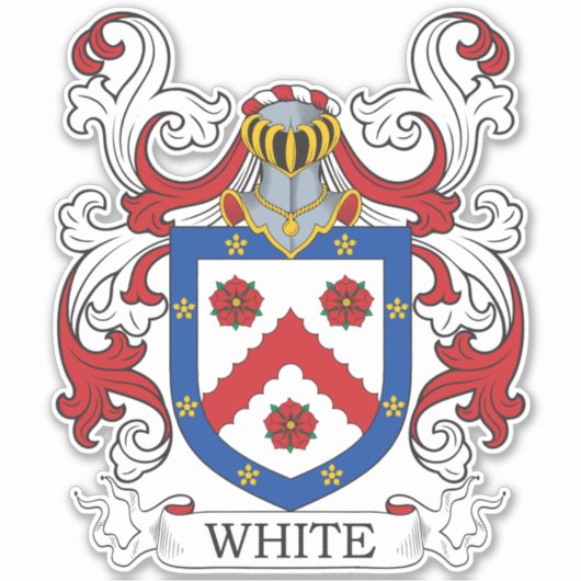 ホワイト家紋 シール (正面)