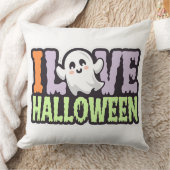 ホワイト幽霊ラブハロウィーン装飾用クッション クッション (ブランケット)