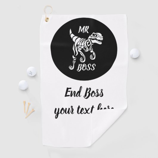 ホワイト幽霊ラプター ゴルフタオル (インサイチュ)