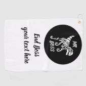 ホワイト幽霊ラプター ゴルフタオル (横)