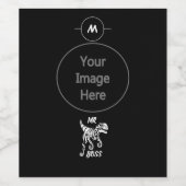 ホワイト幽霊ラプター ワインラベル (シングルラベル)