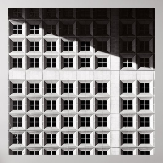 ホワイト建物の建築写真 ポスター (正面)