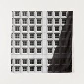 ホワイト建物 タペストリー (正面(横))