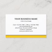 ホワイト建築ブルドーザー掘削機 名刺 (裏面)