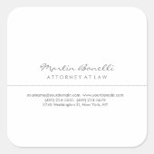 ホワイト弁護士優れた伝統的シンプル スクエアシール (正面)