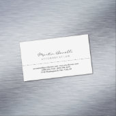 ホワイト弁護士優れた伝統的シンプル マグネット名刺 (インサイチュ)