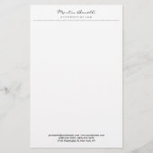 ホワイト弁護士優れた伝統的シンプル 便箋 (正面)