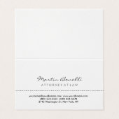 ホワイト弁護士優れた伝統的シンプル 名刺 (外部フラット)
