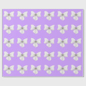 ホワイト弓ラッピング紙 ラッピングペーパー (フラット)