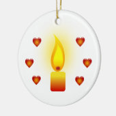 ホワイト感動的引用文デザイン セラミックオーナメント (左)