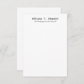 ホワイト手書きプロフェッショナルエレガントシンプル エンクロージャーカード (正面/裏面)