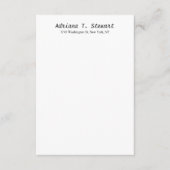 ホワイト手書きプロフェッショナルエレガントシンプル エンクロージャーカード (正面)