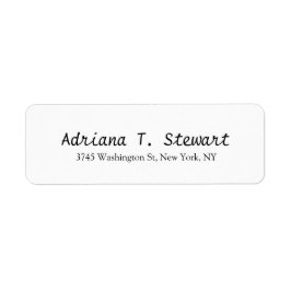 ホワイト手書きプロフェッショナルエレガントシンプル ラベル