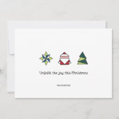 ホワイト折り紙クリスマス シーズンカード (正面)