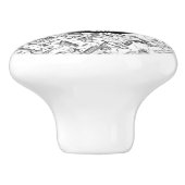 ホワイト抽象芸術スモークアーバンベッドルームデコールデザイン セラミックノブ (側面)