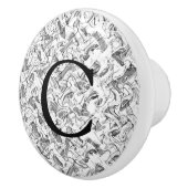 ホワイト抽象芸術スモークアーバンベッドルームデコールデザイン セラミックノブ (右)