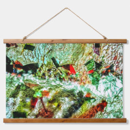 ホワイト抽象芸術木材トッピング壁タペストリー、エコ落ち着き 吊り下げ型タペストリー