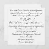 ホワイト招待状 招待状 (正面/裏面)