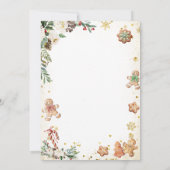 ホワイト振りかけるクッキーココアクリスマスハウスパーティー 招待状 (裏面)