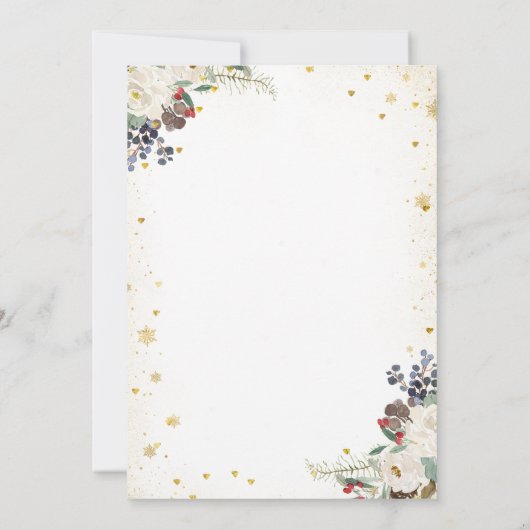 ホワイト振りかけるクッキー&カクテルクリスマスパーティー 招待状 (裏面)