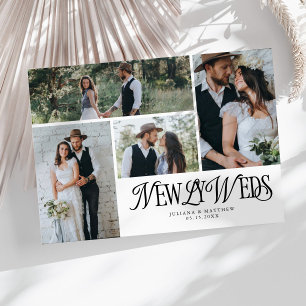 ホワイト数々のニュー結婚ズ写真 案内状