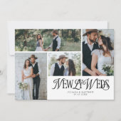 ホワイト数々のニュー結婚ズ写真 案内状 (正面)