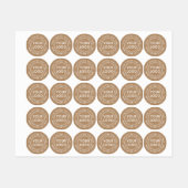 ホワイト文字クラフト紙ルック生地の衣類 ラベル (シート)