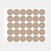 ホワイト文字クラフト紙ルック生地の衣類 ラベル (シート)