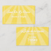 ホワイト文字サンシャインスカイファンキーヴィンテージ 名刺 (正面/裏面)