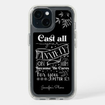 ホワイト文字タイポグラフィ、1ペーター5:7聖なる書物、 経典