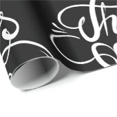 ホワイト文字デザイン – 感謝祭 ラッピングペーパー (ロールコーナー)