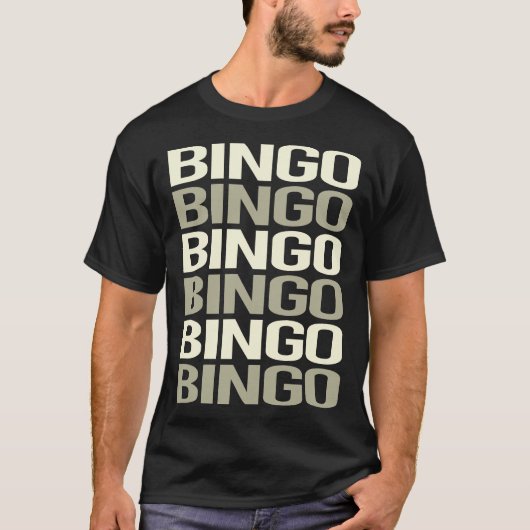 ホワイト文字ビンゴ Tシャツ (正面)