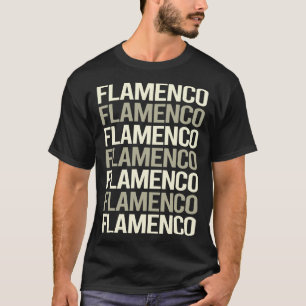 ホワイト文字フラメンコ Tシャツ
