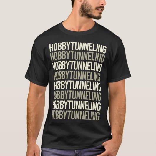 ホワイト文字ホビートンネル Tシャツ (正面)