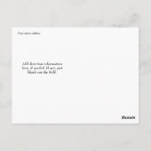 ホワイト文字卒業パーティー招待状 ポストカード (裏面)