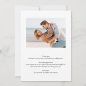 ホワイト文字結婚オーバーレイの写真 サンキューカード (裏面)