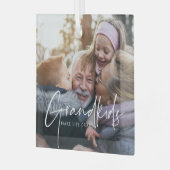 ホワイト文字 |グランドキッズMake Life Grand Photo ガラスオーナメント (正面左)