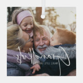 ホワイト文字 |グランドキッズMake Life Grand Photo ガラスオーナメント (裏面)