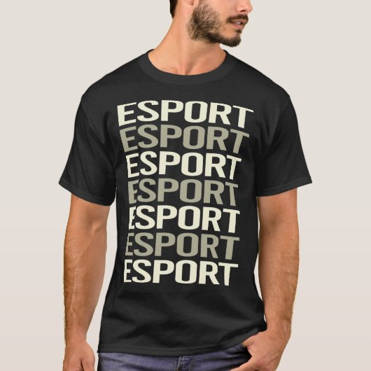 ホワイト文字Esports Esport Tシャツ (正面)