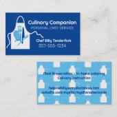 ホワイト料理エプロン製糸器業… 名刺 (正面/裏面)