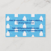 ホワイト料理エプロン製糸器業… 名刺 (裏面)