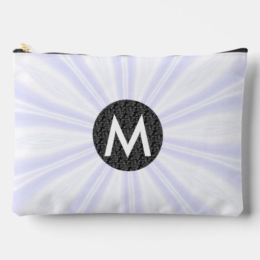 ホワイト日が差すことモノグラムのブラックサークル アクセサリーポーチ (正面)