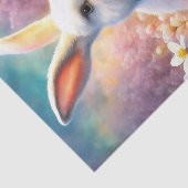 ホワイト春ウォーターカラーバニーデクページ紙 薄葉紙 (詳細)