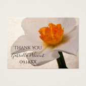 ホワイト春ダッフォジル結婚式の引き出物ラベル (正面)