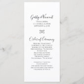 ホワイト春ダフォディル結婚式 プログラム (裏面)