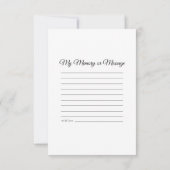 ホワイト春チューリップフラワー共有記憶葬儀 ノートカード (裏面)