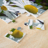 ホワイト春デイジーの開花 ジグソーパズル (側面)