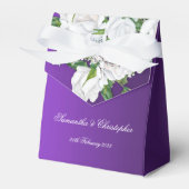 ホワイト春バラオンパープル結婚ズ フェイバーボックス (正面サイド)